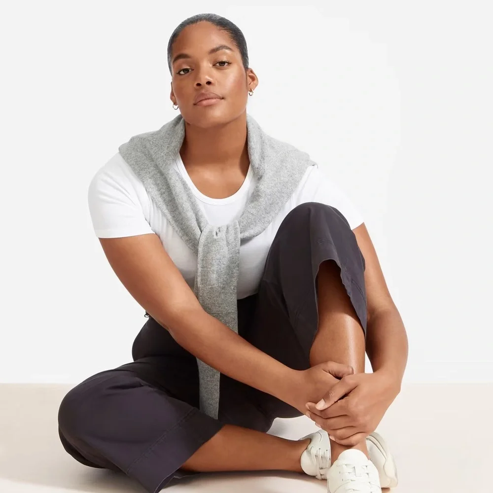 Everlane The Wide Leg Crop Cargo Pant, organic cotton, size 2 - Picture 5 of 8